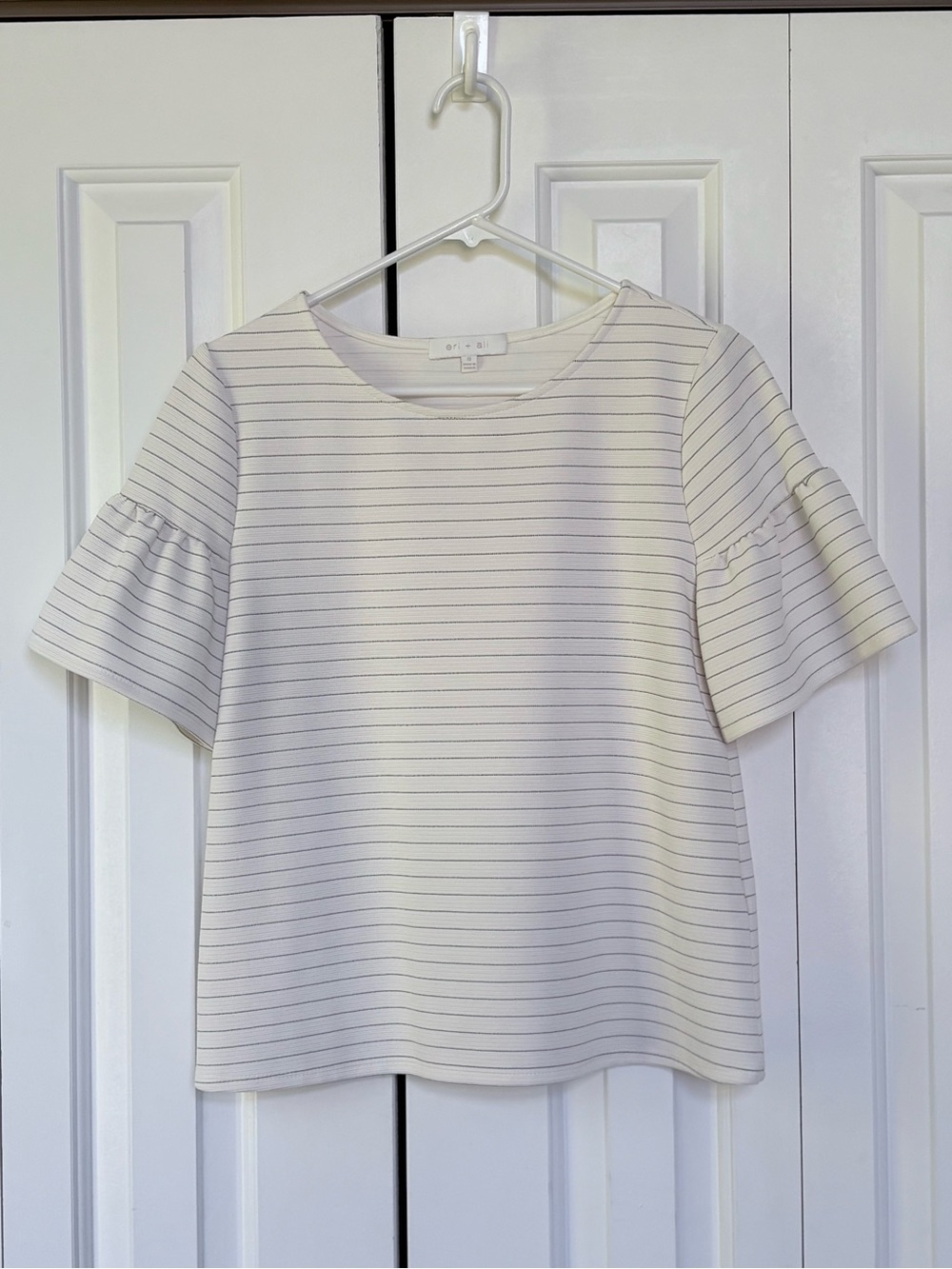 Anthropologie Eri + Ali Striped Bell Sleeve Knit Tops - Size Small